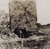 Soldier infront of Chimney